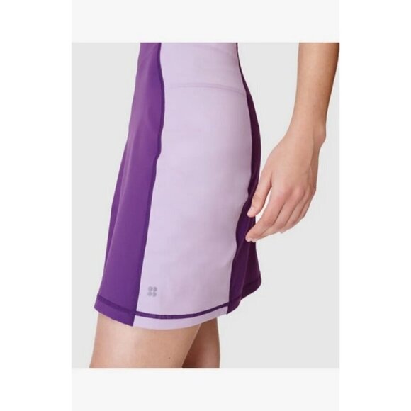 SWEATY BETTY Power Workout Colorblock Performance Dress ~ Deep Purple Large NWT - Picture 8 of 16